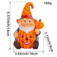 thumbnail image 3 of Adornos luminosos de duende anciano para Halloween, adornos artesanales de resina decorativos de enano de jardín novedosos, 3 of 9
