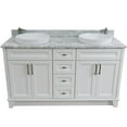 thumbnail image 6 of Bellaterra Home 400700-61D-WH-GYRD 61 in. Double Round Sink Vanity with Granite Top, White & Gray, 6 of 16