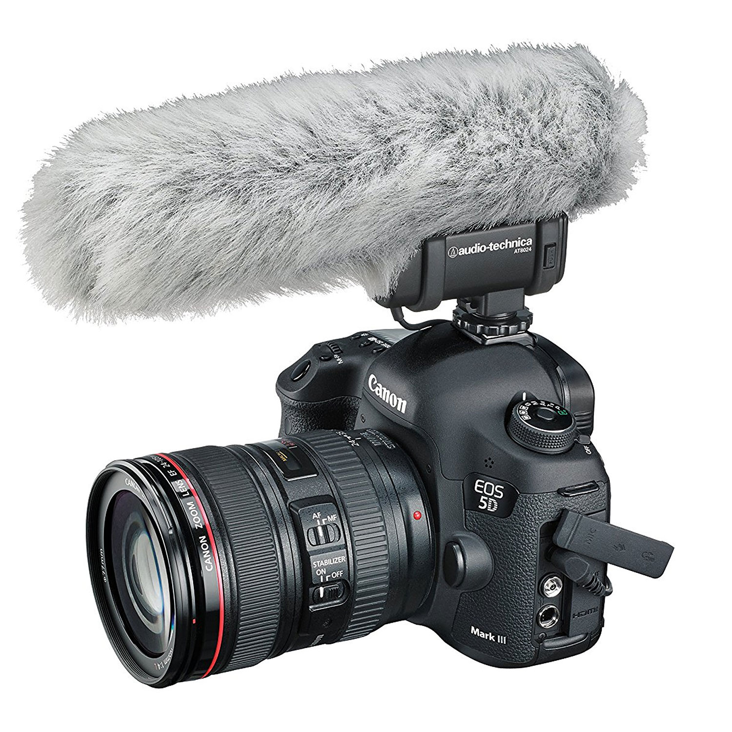 Audio-Technica AT8024 Stereo/Mono Camera-Mount Condenser Microphone