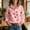A2 Red, variant on Valentines Day Shirts Women Long Sleeve Love Heart Graphic Half Button Stripe Ruffled Stand Collar Puff Sleeve Graphic Pullover Top Love Heart Print Long Sleeve Shirt A3 Hot Pink S-3XL