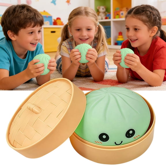 Slow Rise Squishies Squeeze Toys, Dumpling Squeezy Toys Stress Balls Squeeze, Stress Balls Squeeze Sensory Toys, Stress Relief Anxiety Sensory Gifts,1PC