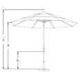 thumbnail image 3 of California Umbrella  11 ft. Aluminum Market Umbrella Collar Tilt Double Vents - Bronze - Pacifica - Capri, 3 of 3