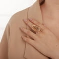 thumbnail image 2 of Boho Full Finger Crystal Ring Antique Luxurious Long  Knuckle Rings, 2 of 11