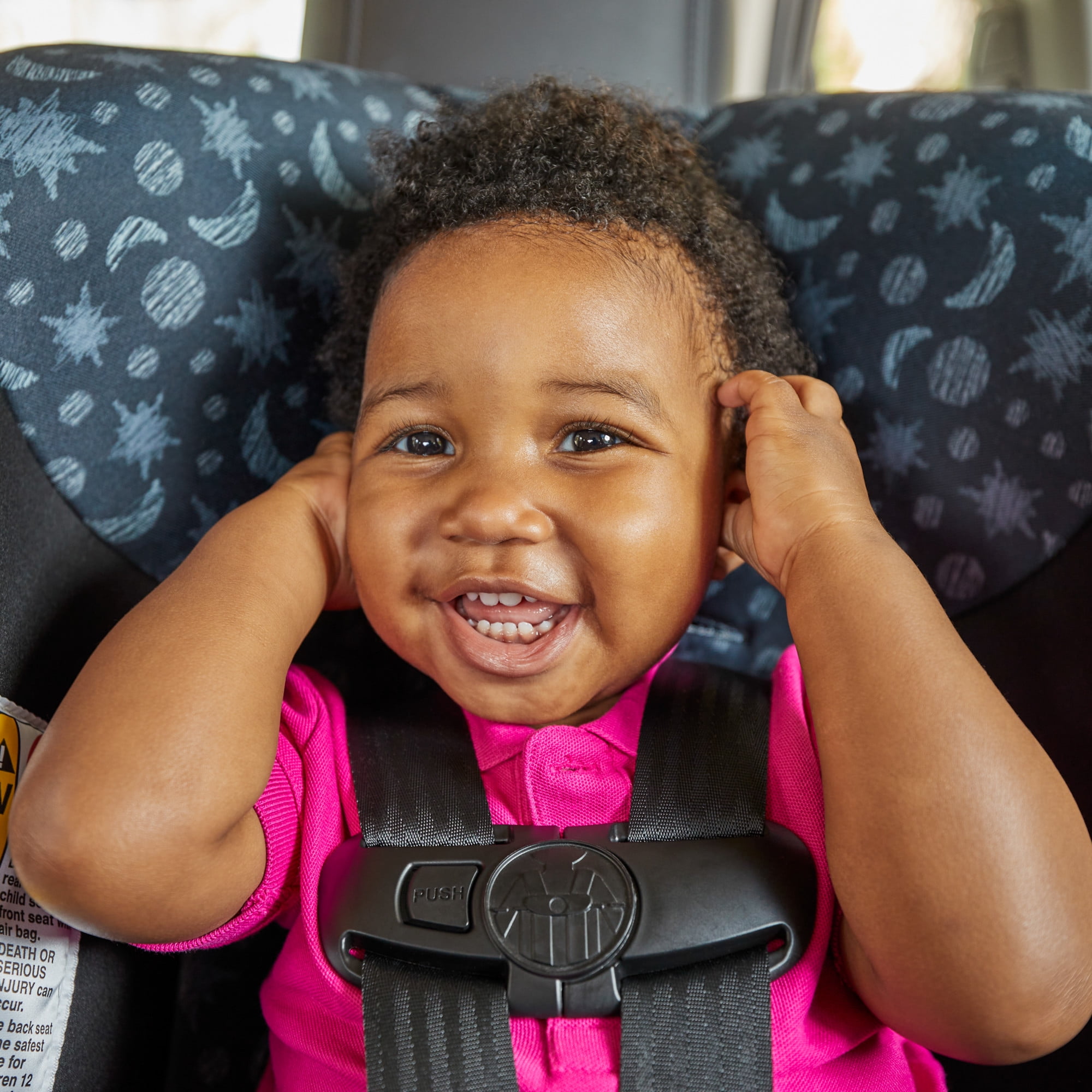 Cosco Kids Scenera Extend Infant & Toddler Convertible Car Seat, Moonlit Night, Black