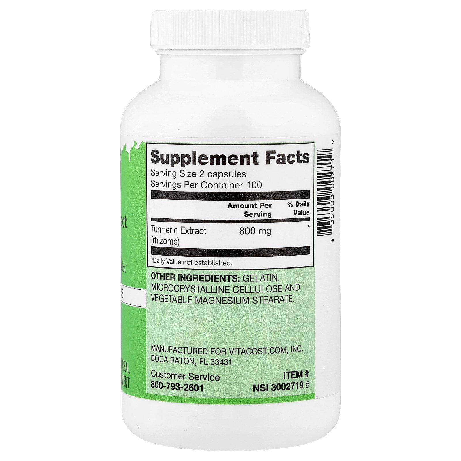 Vitacost Turmeric Extract, 200 Capsules (400 mg per Capsule)