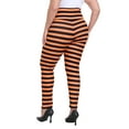 thumbnail image 6 of HDE Womens Plus Size Graphic Leggings Halloween Costume Tights Black and Orange Stripes 2X, 6 of 6