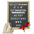 thumbnail image 3 of AGCAN Felt Letter Board with Stand, 12 x 16 Inches Wood Frame Message Board, Changeable Letter Boards with 435 Letters, Numbers and Symbols, 3 of 9