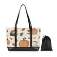 thumbnail image 7 of FORMRS Canvas Laptop Tote Bag for Women with 15.6" Computer Compartments Shoulder Handbag, Beige Fall Leaves, 7 of 7