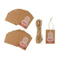thumbnail image 2 of simhoa 100Pcs Christmas Tags Kraft Paper Tags Craft Tree Hanging Tags with for DIY Snowman, 2 of 8