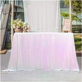 thumbnail image 2 of XINQIHANG Sequin Tablecloth 90x156 Inch White Iridescent Sparkle Rectangle Table Cloth for Wedding Birthday Party Sequin Overlay Table Decoration, 2 of 7