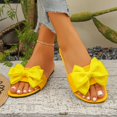 thumbnail image 6 of Alkepwun House Slippers Women's Summer Solid Color Bow Flat Casual Non-Slip Sandals Lightweight Comfort Versatile Slip On Open Toe Outdoor Shoes, 6 of 9