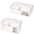 thumbnail image 2 of Miangastore 2pcs Multipurpose Storage Box Home Use Transparent Medical Box Storage Container, 2 of 9