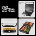 thumbnail image 3 of OSTBA Máquina para Hacer Sándwiches con Parrilla para Interiores con Control de Temperatura, Parrilla Versátil Antiadherente de 4 Rebanadas, Se Abre 180 Grados para Adaptarse a Cualquier Tipo O Tamaño, 3 of 5