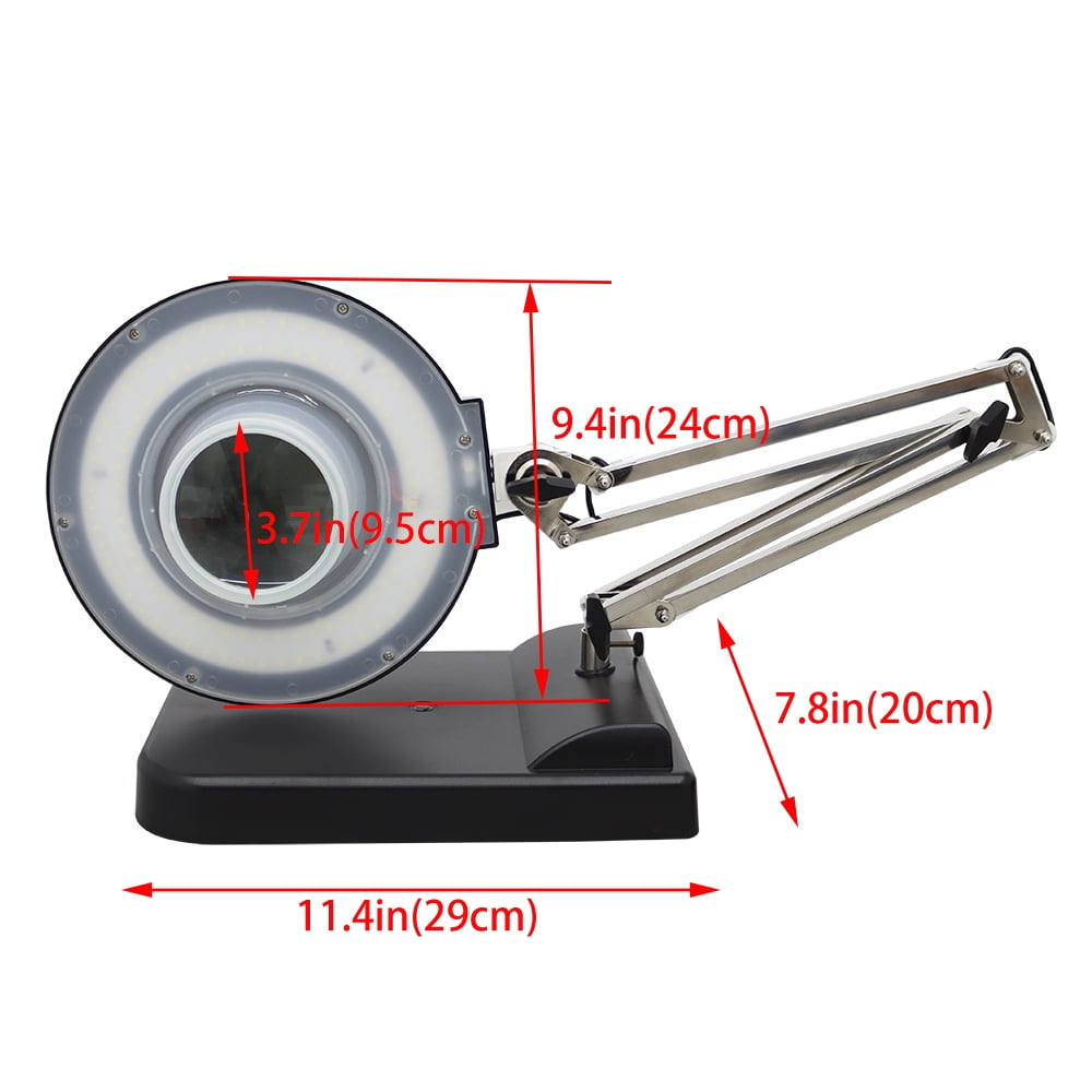 30X Benchtop Magnifier Lamp Read Repair Tools with Adjustable LED Light 110V