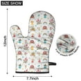 thumbnail image 6 of Cute Oven Mitts,Fairy Princess Castle Pattern Oven Mitt 2-Pack Set,Kitchen Gloves for Oven,Heat Resistant Oven Mitts 7.7"x12", 6 of 7