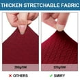 thumbnail image 4 of Smiry Waterproof Chair Seat Covers, Stretch Jacquard Chair Covers for Dining Chairs Set of 4, Removable Chair Seat Slipcovers Protector, Wine Red, 4 of 8