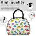 thumbnail image 4 of Dinosaur and Silhouette Beige Pattern Insulated Lunch Bag,Leakproof Large Capacity Lunch Box for Work,Picnic or Travel,11.4 X 6.7 X 8.3 Inches, 4 of 6
