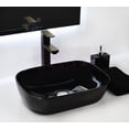 thumbnail image 1 of Esatto Econokit Vonia NC Paquete Lavabo ovalin negro llave negra cuadrada y desagües, 1 of 4