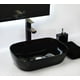 thumbnail image 1 of Esatto Econokit Vonia NC Paquete Lavabo ovalin negro llave negra cuadrada y desagües, 1 of 4