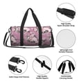 thumbnail image 6 of Xecao Rose Flowers print Round Travel Duffel Bag is a foldable gym bag with an inner pocket, perfect for travel sports, 6 of 8