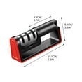 thumbnail image 3 of 3-in-1 Knife Sharpener | 3-Stage Sharpening System for Kitchen Knives & Cutters | Professional Home Use Sharpening Stone Tool with ABS & Stainless Steel Construction, 3 of 6