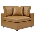 thumbnail image 2 of Modway Commix Down Filled Overstuffed Vegan Leather Corner Chair, Tan, 2 of 7