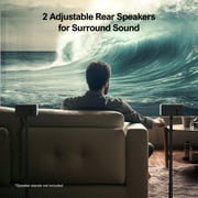 ULTIMEA 5.1 Virtual Surround Sound Bar, 320W Home Theater Surround System with Adjustable Speakers & Subwoofer, Bluetooth, Poseidon D50