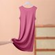 thumbnail image 4 of mfyjkho Vestidos para mujer, Falda sin mangas para mujer, vestido fino y holgado de verano, camisón informal de color liso para casa Vestidos maxi para mujer xxl, 4 of 4