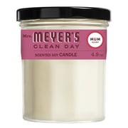 Mrs. Meyer's Clean Day Scented Soy Candle, Mum Scent, 4.9 Ounce Candle