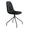 thumbnail image 2 of Set of 2 Wide Back Black Velvet Dining or Side Chairs, 2 of 6
