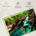 thumbnail image 6 of Elephant Stock Waterfall In The Jungle Wall Art - Horizontal Canvas Wall Art - Living Room Wall Decor - Nature Canvas - Turquoise And Brown Decor - 24" x 16", 6 of 8