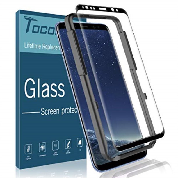Tocol Screen Protector For Samsung Galaxy S8 Plus Alignment Frame Easy Installation Case Friendly 3d Curved Full Coverage Tempered Glass With