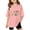 Pink, variant on Miaoju Girl Shirts Crew Neck Letter Graphic Printed Short Sleeve T Shirts Loose Tee Shirt Children's Shirts