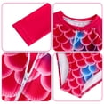 thumbnail image 5 of Girls One Piece Scale Print Swimsuit Mermaid Long Sleeve Costume Rash Guard Swimsuit Size 8Y, 5 of 7