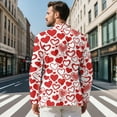 thumbnail image 4 of Uorisanigo Casual Sports Coat for Men Size 4XL One Button Casual Sport Coat Jacket Long Sleeve Jackets Blazer Mens Valentines Jacket Suit, Hearts Valentines, 4 of 6