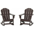thumbnail image 2 of Polytrends  Laguna Recycled Poly Outdoor Adirondack Rocking Chair (Set of 2) Dark Brown, 2 of 5