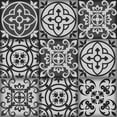 thumbnail image 4 of Mi Alma Black White Floral Peel & Stick Vinyl Backsplash Tiles 5x5, 24 pcs, 4 of 12