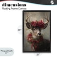 thumbnail image 4 of Stupell Industries Traditional Poinsettia Christmas Deer Black Floating Frame Canvas Art, 21 x 31, by Tina LeCour, 4 of 8
