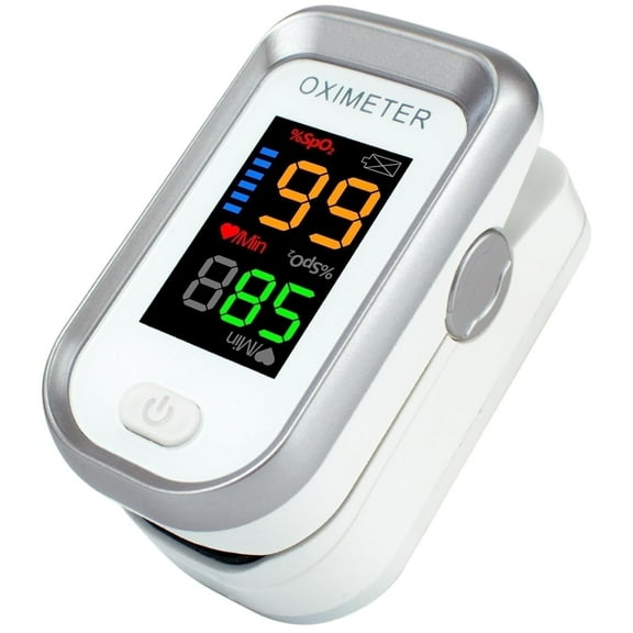 SUWU Pulse Oximeter Fingertip, Oxygen Monitor Fingertip for Sports Use,with Lanyard,Sliver