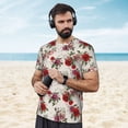 thumbnail image 4 of Wukai Rose Flowers Print Men's Short-Sleeved Mesh T-Shirt,Quick-Dry Short Sleeve Workout T-Shirt-XX-Large, 4 of 8