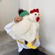 thumbnail image 5 of Bolso con forma de WhiteChickens, bolso cruzado con cremallera para mujer, bolsos de hombro bonitos de forro polar suave, 5 of 5