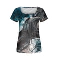 thumbnail image 4 of Blusa suelta de manga corta con cuello en V informal estampada a la moda para mujer OAVQHLG3B Store lin121212, 4 of 4