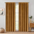 thumbnail image 1 of Cortina Jinchan Velvet Blackout, 275 x 270 cm, marrón dorado, 1 panel, 1 of 8
