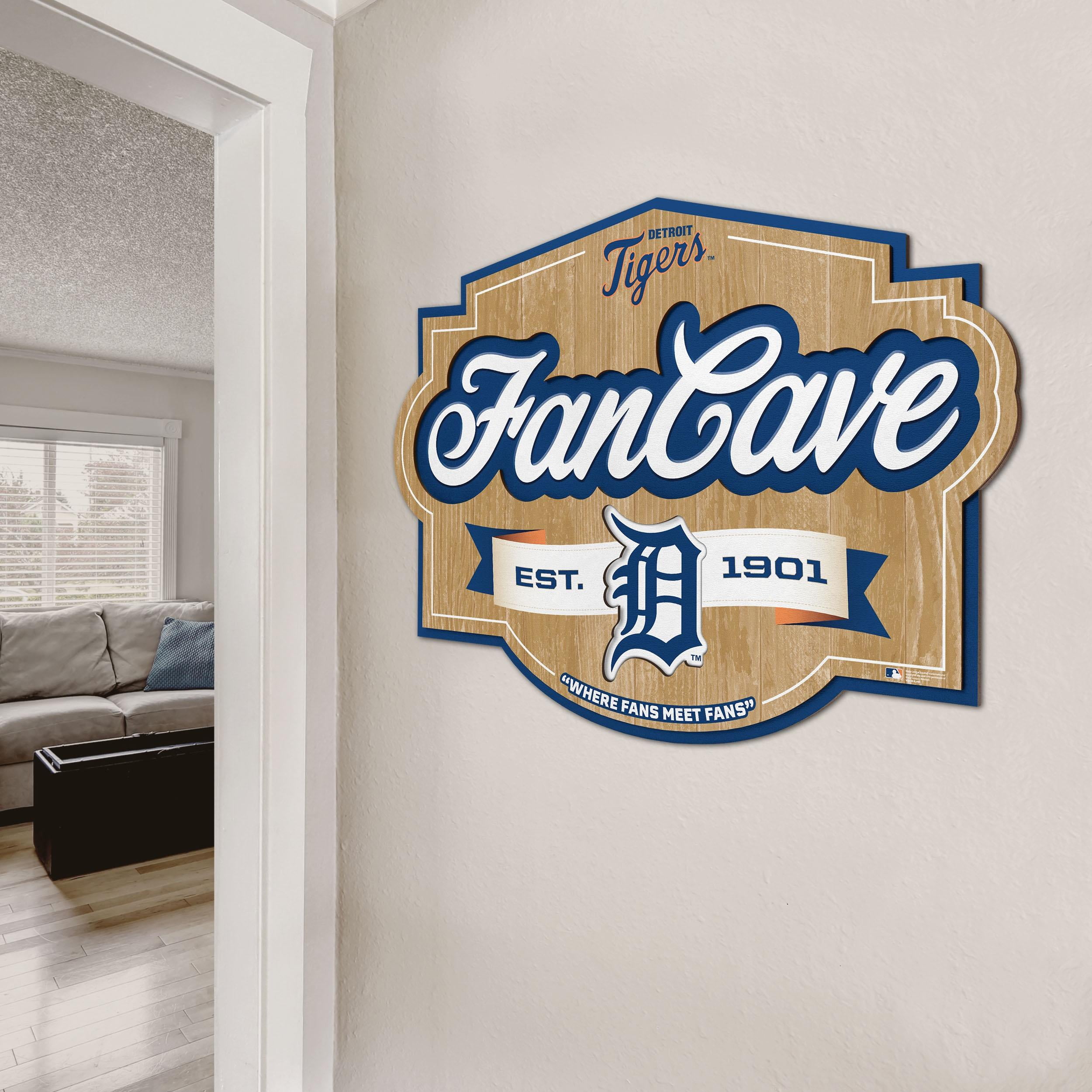 YouTheFan MLB Detroit Tigers Fan Cave Sign
