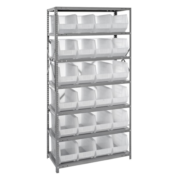 Quantum Storage Systems Shelving Unit, Solid in Carbon Steel Material, Gray Color