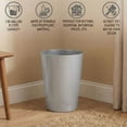 thumbnail image 4 of HOLDN’ STORAGE Small Trash Can with Open Top for Compact and Tight Spaces – 1.58 gal Capacity, Silver Brushed, 4 of 8