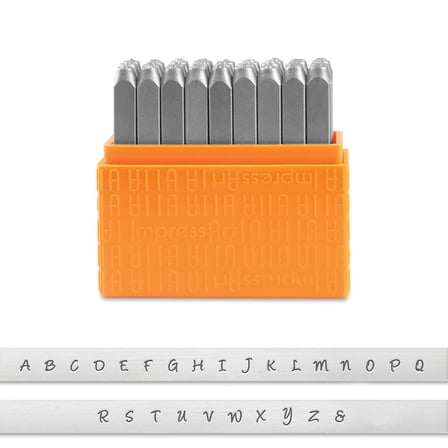 ImpressArt Letter and Number Stamp Set - Bridgette, Uppercase Letters, Set of 27