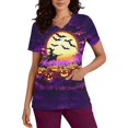 thumbnail image 4 of HOMBOM V Neck Vintage T Shirts for Women Short Sleeve Comfy Fashion Basic Ladies Festive Tees Baggy Shirts,S, 4 of 7
