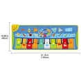 thumbnail image 2 of Alfombra para piano, tapete de baile para piano grande de 130 * 48 cm, tapete musical para piso, juguete para bebé, tapete musical, juguete musical educativo, manta para teclados para niños, 2 of 3