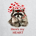 thumbnail image 3 of CafePress - Here's My Heart Cute Raccoon Blowing Kisses Quote - Women's Zip Hoodie, 3 of 4